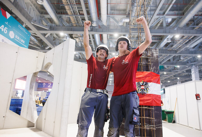 Julian Gintner und Michael Pomassl bei den WorldSkills 2026 in Shanghai
